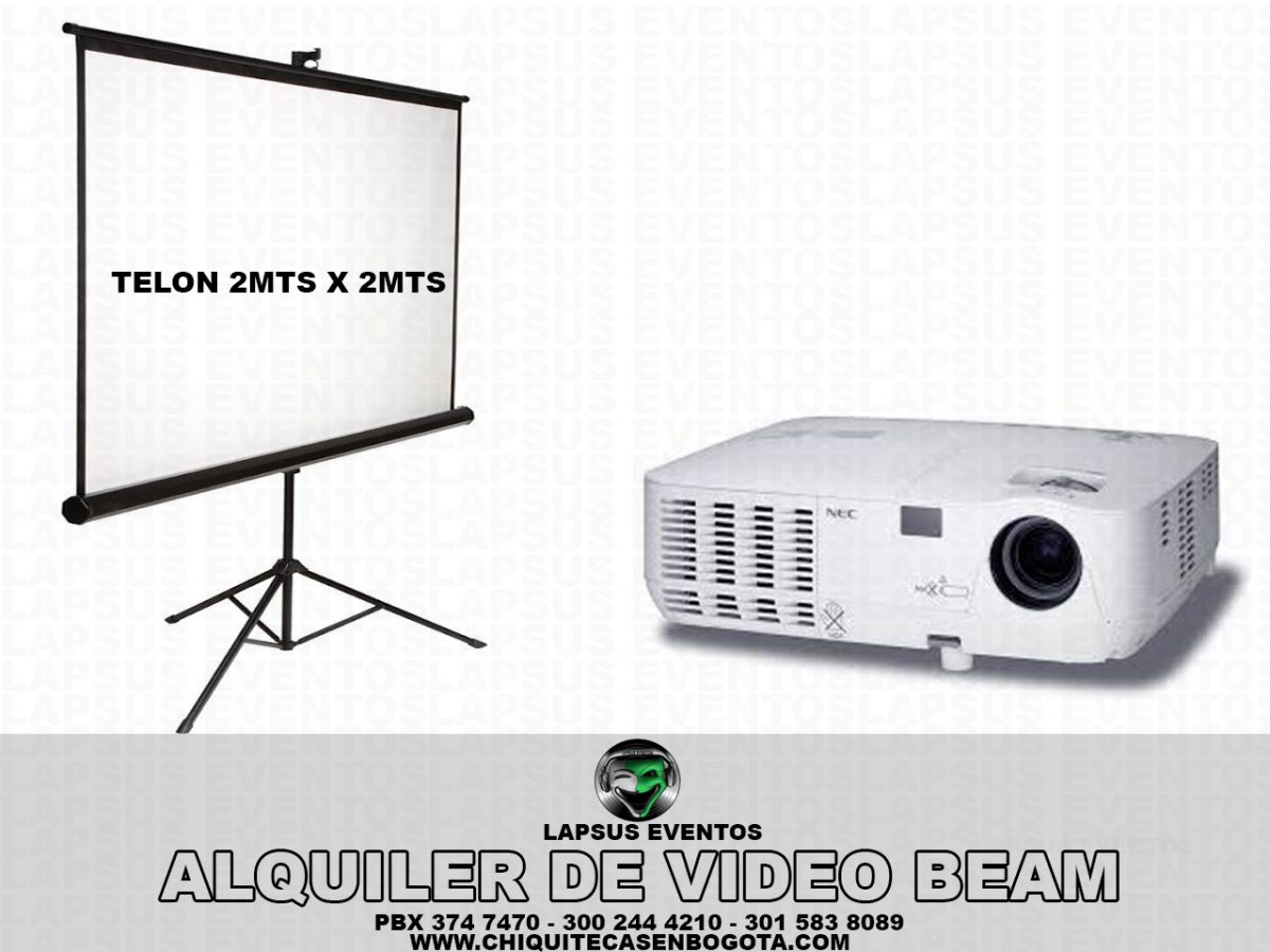 Alquiler de Video Beam Lapsus Eventos Tel 374 7470 300 244 4210