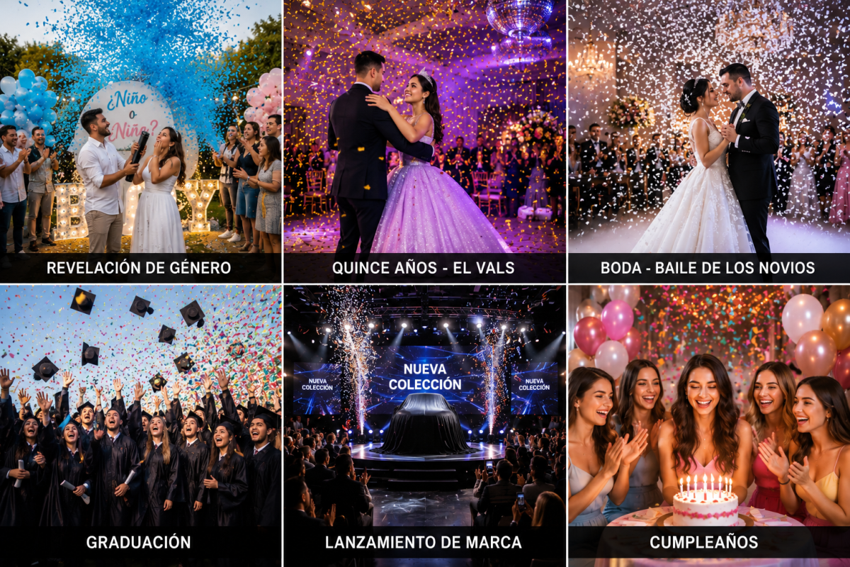 Alquiler Cañón de Confeti (Ventury) para Eventos en Bogotá
