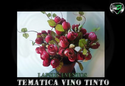 Centro de Mesa tematica vino tinto
