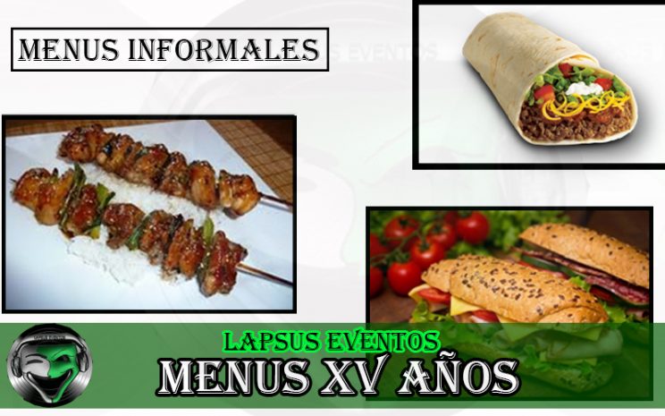 Menu Fiesta de 15 años