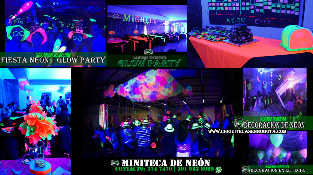 fiesta de Neon para quinceaños