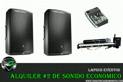 alquiler de sonido economico lapsus eventos opcion 2 hasta 100 personas espacio cerrado microfono inalambrico cabina profesional consola