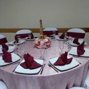 manteleria oro rosa